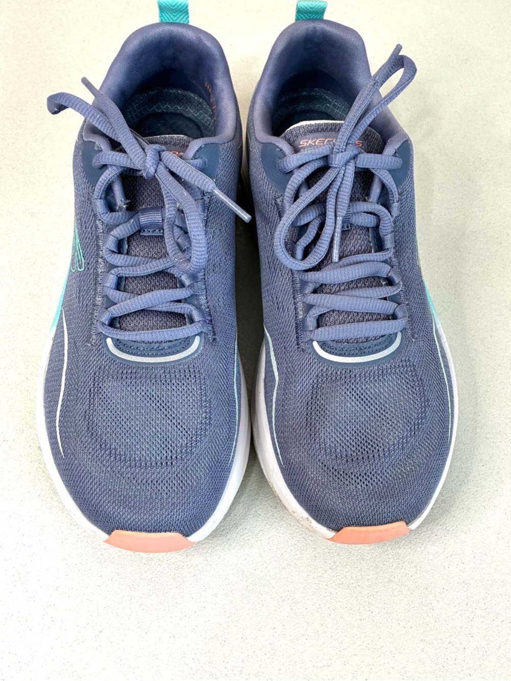 SKECHERS Relaxed Fit D'Lux Fitness Sneaker Shoes Women 8.5 Blue Mesh Air Cooled - Picture 4 of 13